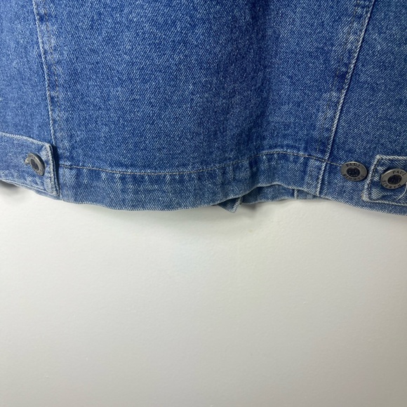 Vintage Paul Harris Denim Sleeveless Jean Vest Medium 90s Button Front - Picture 6 of 6